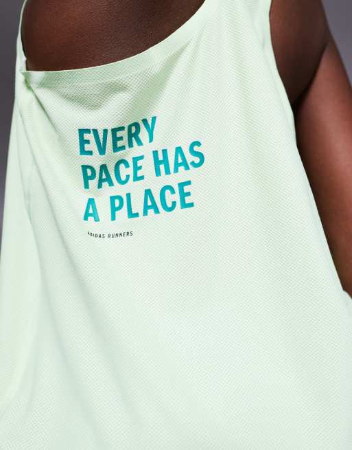 adidas Running Own The Run Canotta verde ASOS