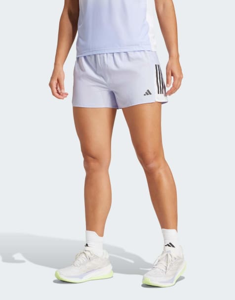 adidas Running Own the Run climacool colorblock shorts in purple - view 1