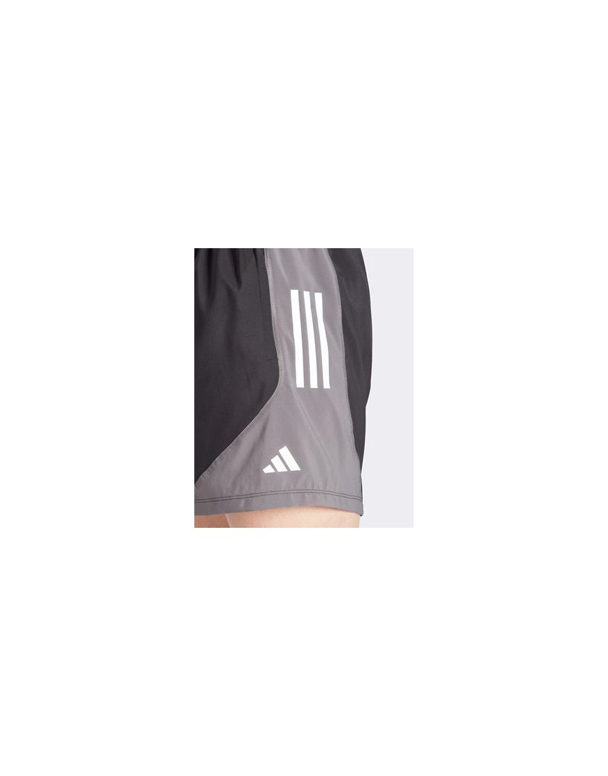 adidas Running Own The Run colorblock shorts in black