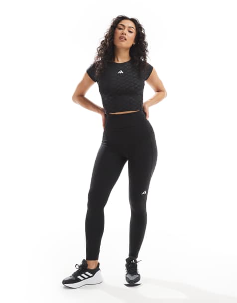 adidas Running – Own The Run – Czarne legginsy o długości 7/8 z kieszonką na telefon - view 1