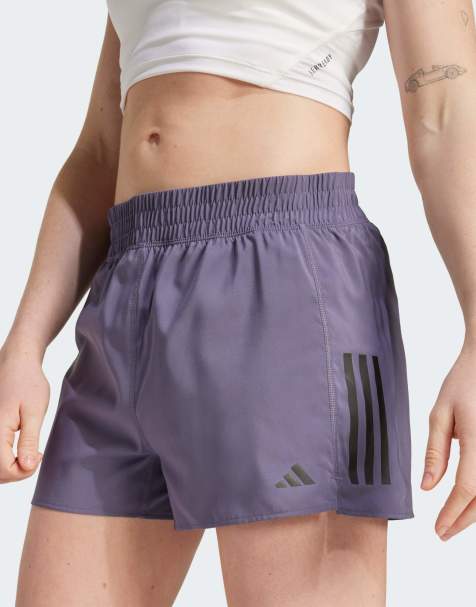adidas Running Own the run shorts in preloved violet