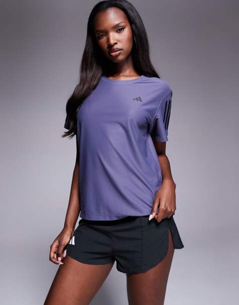 adidas Running – Own The Run – Fioletowy T-shirt - view 1