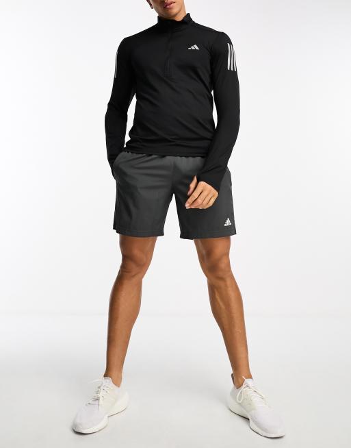 adidas Running Own The Run half zip fleece in black