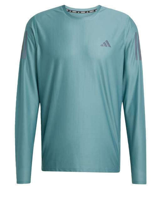 adidas Running – Own The Run – Langärmliges Shirt in Preloved Teal , 3 von 4