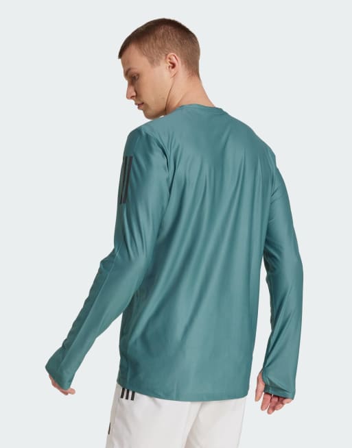 adidas Running – Own The Run – Langärmliges Shirt in Preloved Teal , 4 von 4