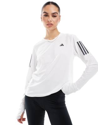 adidas Running - Own The Run - Langärmliges Shirt in Weiß