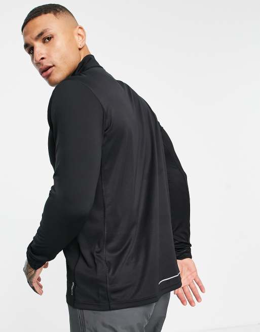 adidas Running - Own The Run - Langærmet sort sweatshirt med lynlås i halv længde, 2 af 4