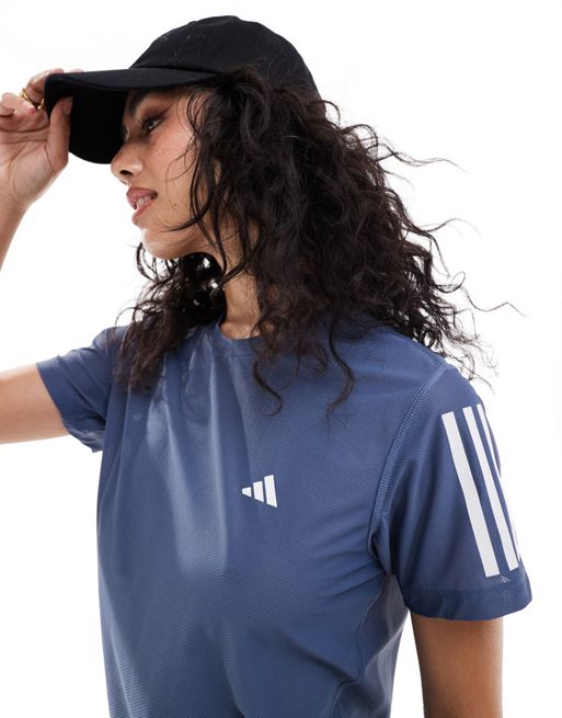  adidas Running – Own The Run – Lauf-T-Shirt in Blau