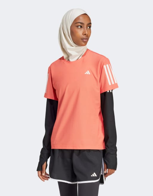 adidas Running – Own The Run – Lauf-T-Shirt in Rot