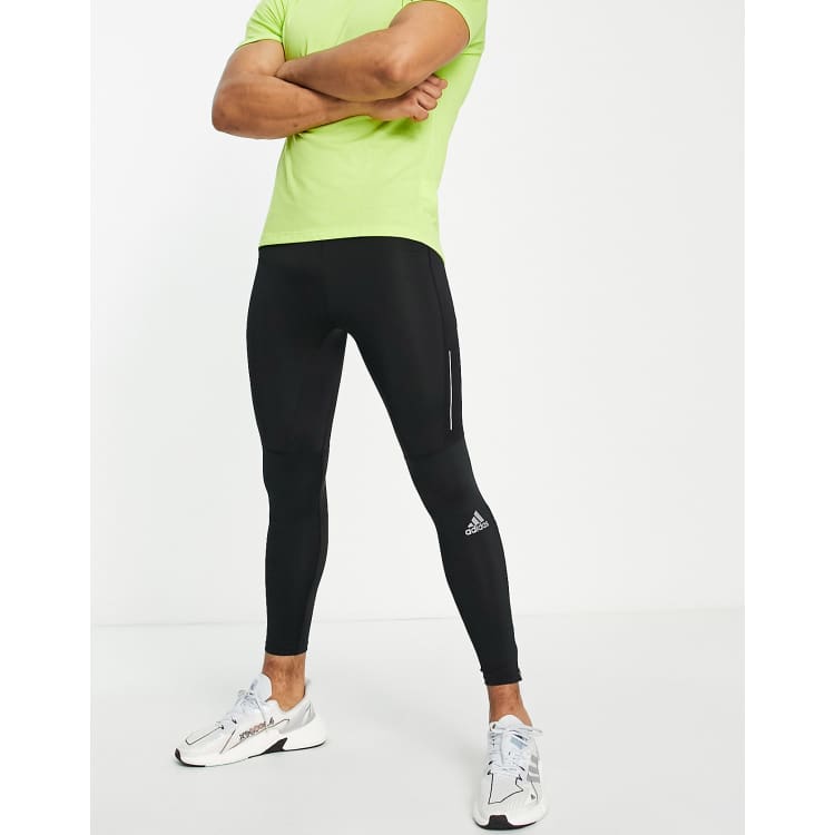 adidas Mens Own The Run Tights - Black