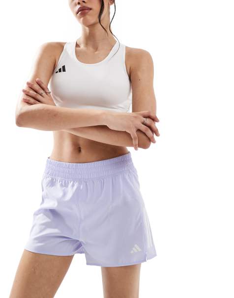 adidas Running Own The Run shorts in lilac