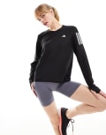 [adidas performance] adidas Running Own The Run long sleeve top in black M black