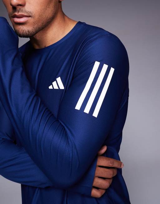 adidas Running – Own The Run – Marinblå underställstopp med långa ärmar, 3 av 4