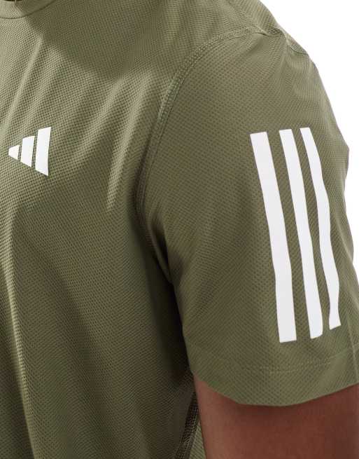 adidas Running – Own The Run – Oliwkowy T-shirt, 3 z 4