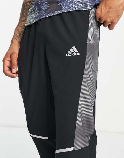 adidas Running Own the Run panel joggers in black ASOS