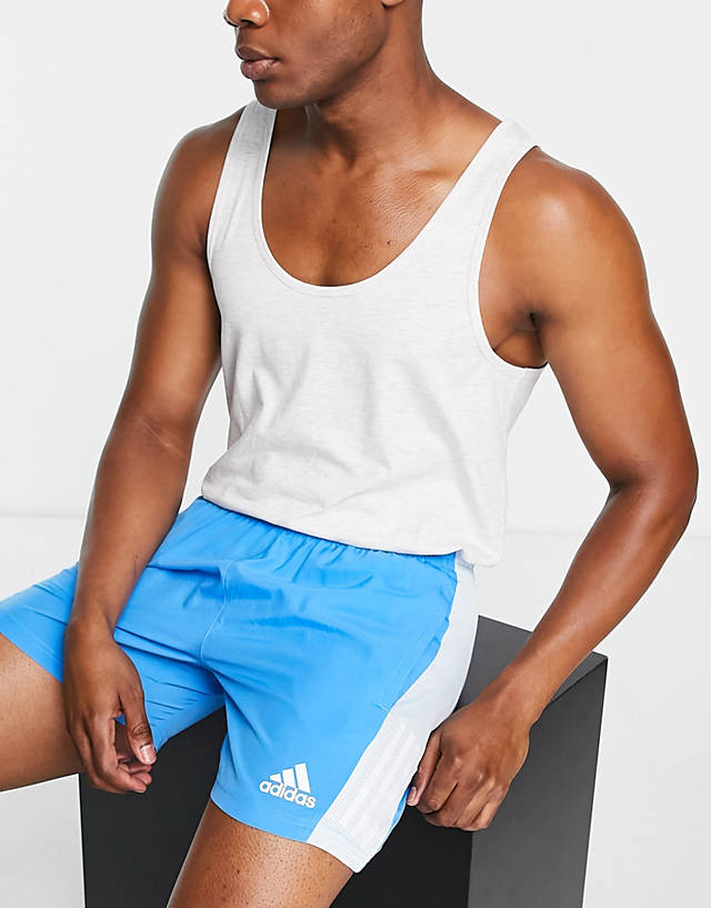 adidas performance - adidas Running Own the Run panelled  shorts in blue