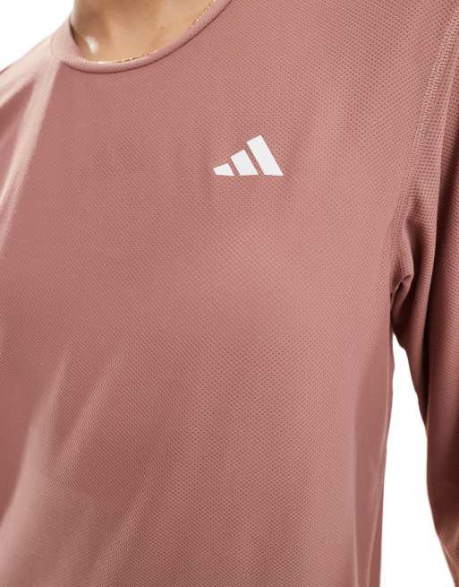 adidas Running - Own The Run - Rød T-shirt med lange ærmer, 3 af 4