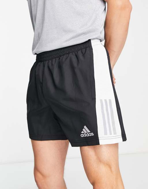 adidas Running Own The Run Short met wit inzetstuk in zwart