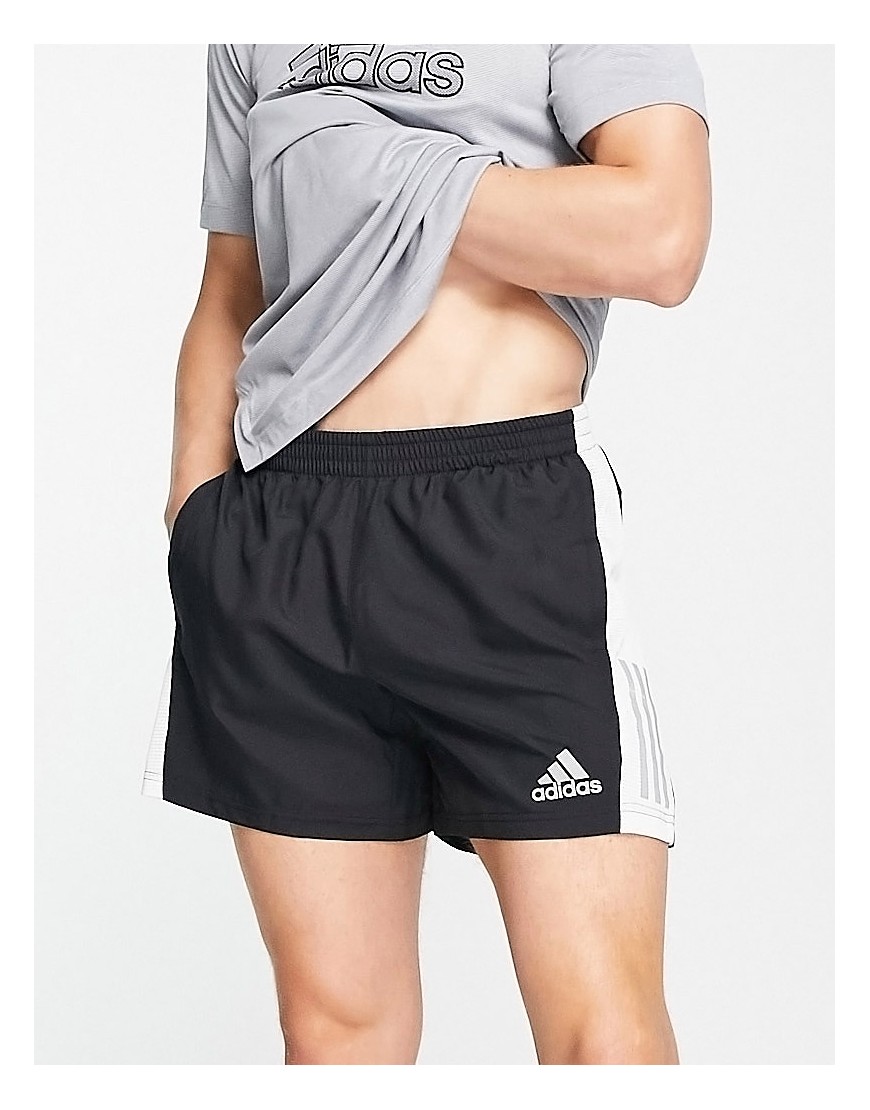 Adidas Running Own The Run shorts in black and gray