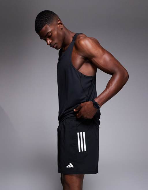 adidas Running Own The Run shorts in black, 3 of 5