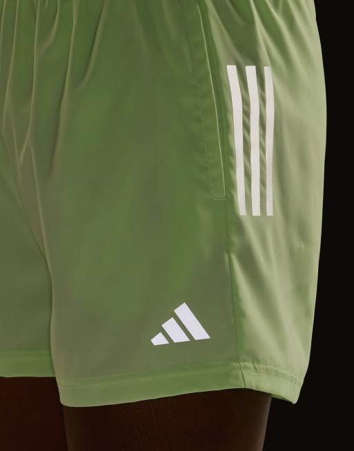 adidas Running Own The Run shorts in green ASOS