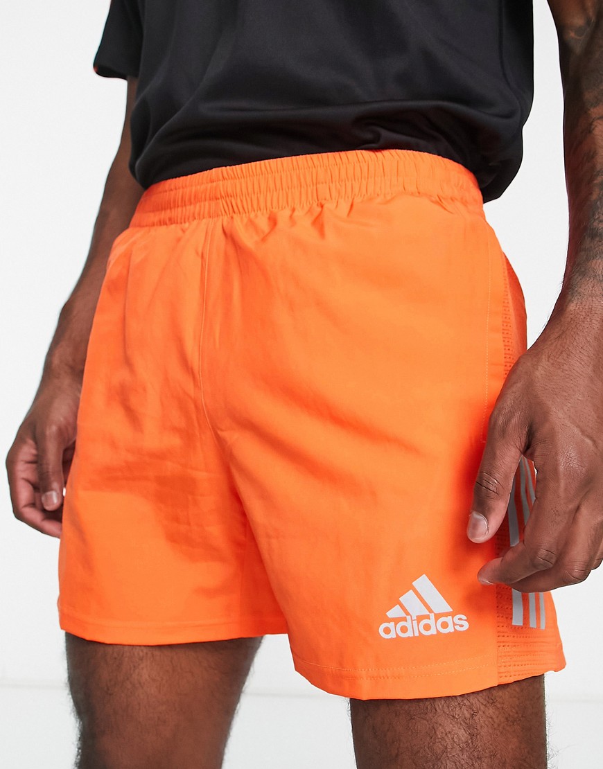 Adidas Running Own The Run shorts in orange