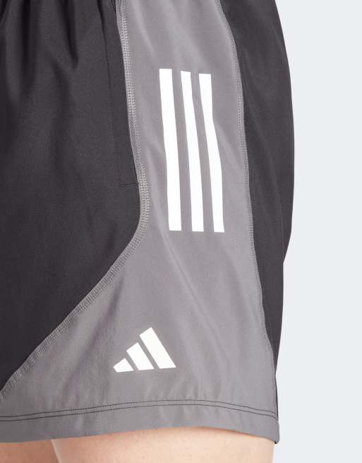 adidas Running – Own The Run – Shorts in Schwarz mit Blockfarben-Design