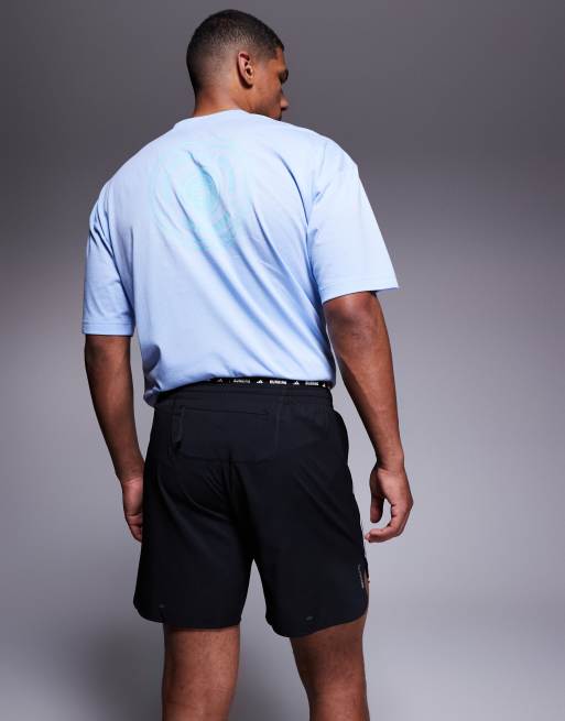 adidas Running – Own The Run – Shorts in Schwarz mit den 3 Streifen, 2 von 5
