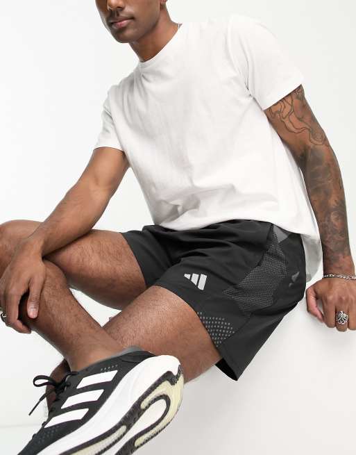 adidas Running Own The Run 5 inch shorts in black