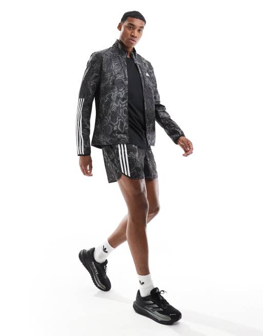 adidas Running - Own the Run - Sort jakke med gennemgående print, 2 af 4