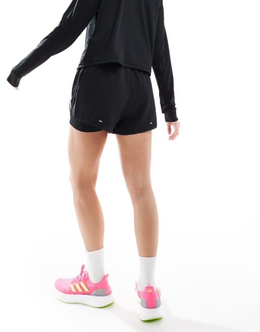 adidas Running – Own the Run – Svarta shorts i 2-i-1-design, 4 av 5