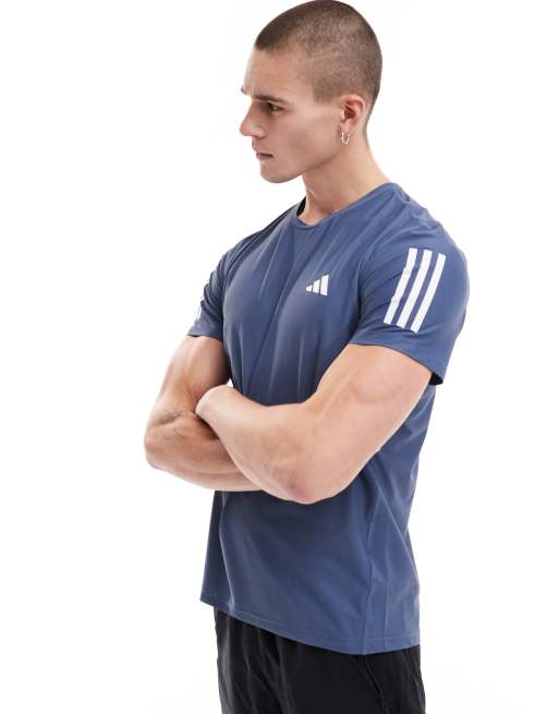 adidas Running - Own The Run - T-shirt blu navy, 3 di 4