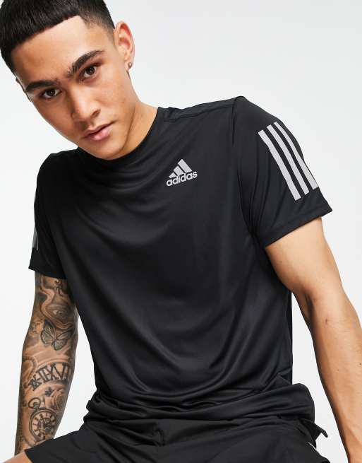 adidas Running The Run t-shirt black ASOS