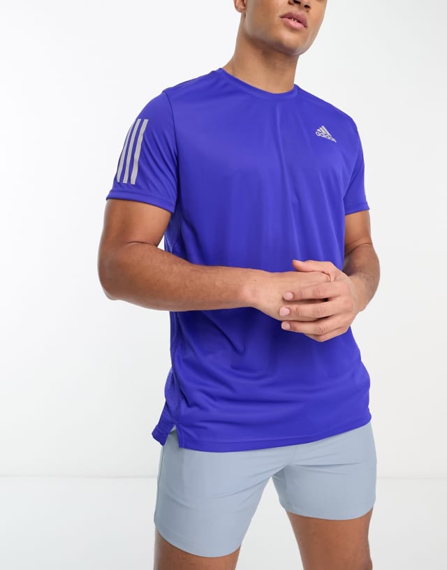 adidas Running Own The Run t-shirt in blue