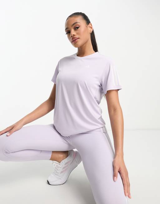 adidas Running – Own The Run – T-Shirt in Flieder