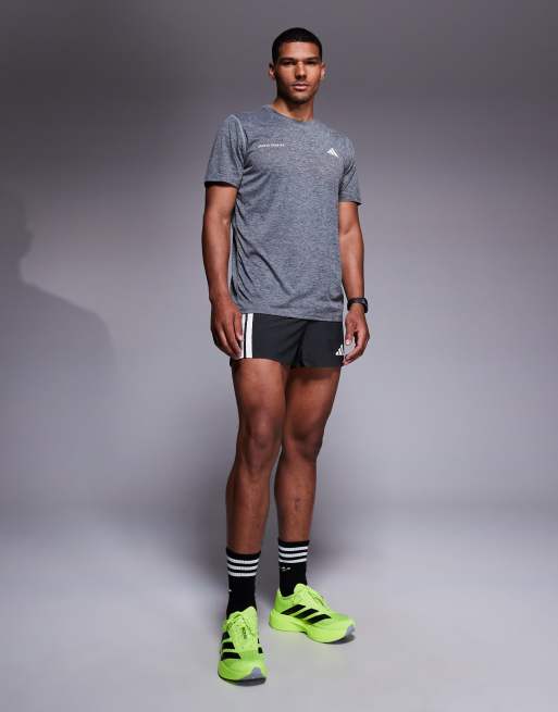 adidas - Running - Own The Run - T-shirt in gemêleerd grijs, 3 van 4