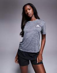 adidas Running Own The Run t-shirt in grey melange