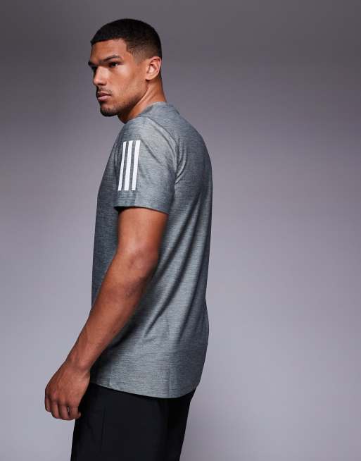 adidas Running Own The Run t-shirt in grey | ASOS
