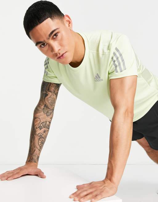 Lime green best sale adidas shirt mens