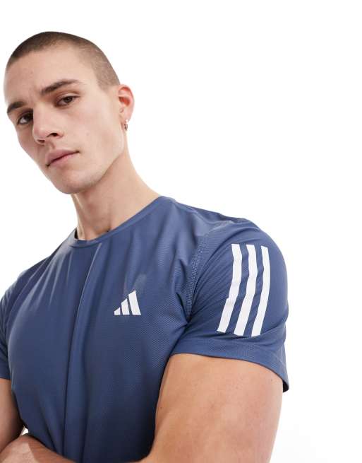 adidas - Running - Own The Run - T-shirt in marineblauw