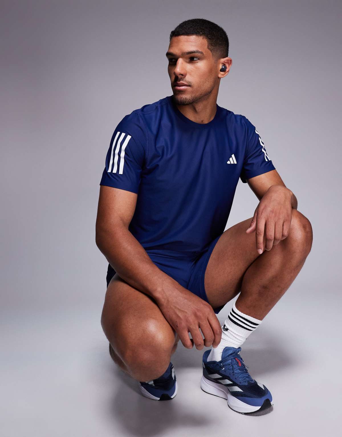 adidas Running Own The Run t-shirt in navy