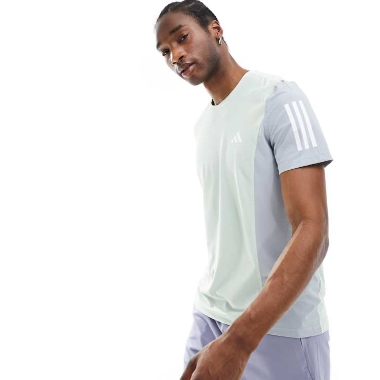 adidas Running Own The Run t-shirt in pastel green