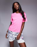 [adidas performance] adidas Running Own The Run t-shirt in pink melange XS Lucid Pink Melange