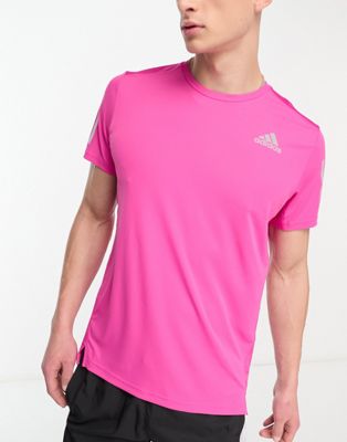 adidas Running Own The Run t-shirt in pink