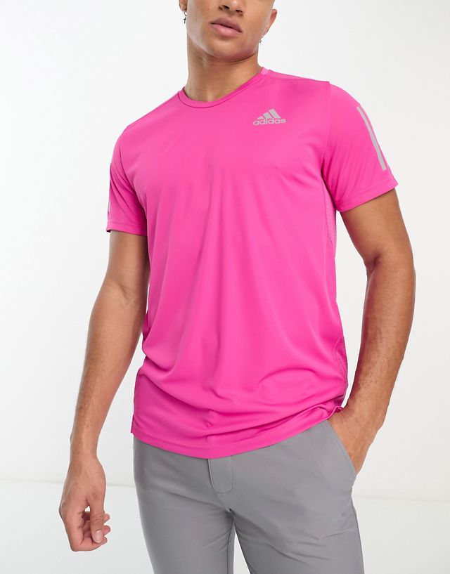 adidas Running Own The Run t-shirt in pink