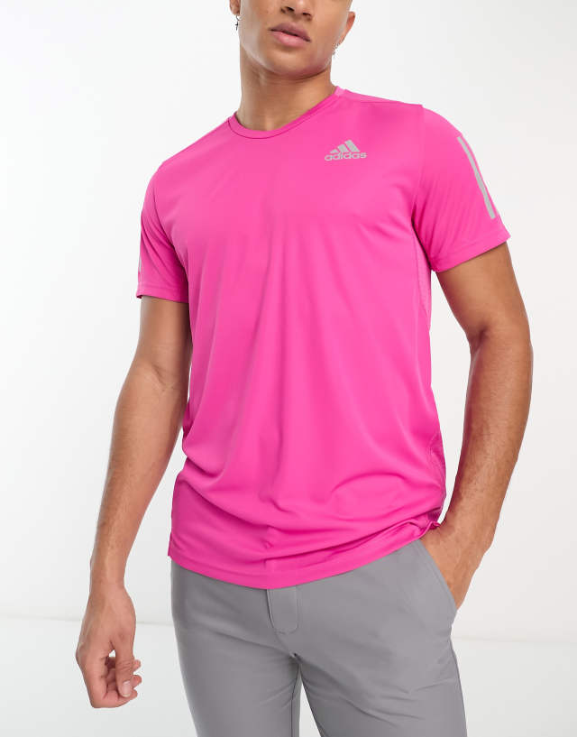 adidas Running Own The Run t-shirt in pink