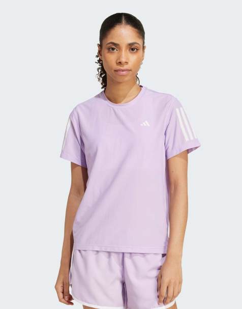 adidas Running – Own The Run – T-Shirt in Puderpflaume  - view 1