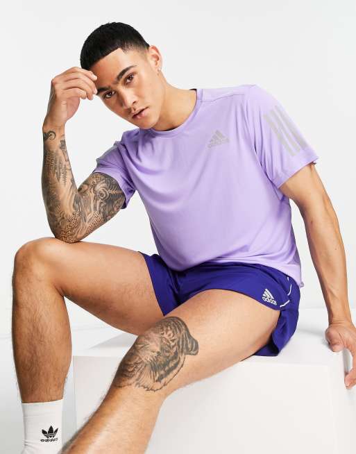 adidas Running Own The Run t-shirt in purple