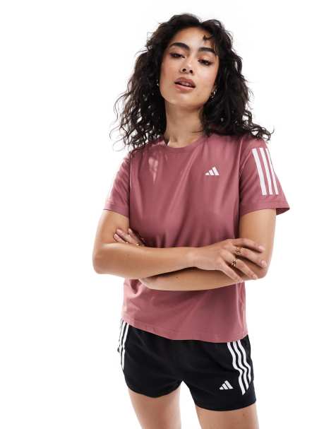 adidas – Running – Own The Run – T-Shirt in Rosa - view 1