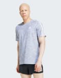 [adidas performance] adidas Running Own The Run t-shirt in violet leopard print-Purple M grey